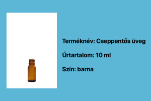 10 ml-es cseppentős üveg