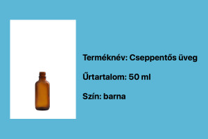 50 ml-es cseppentős üveg